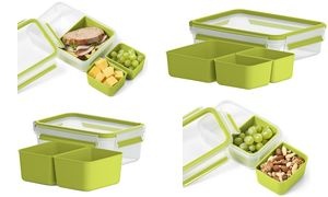 emsa Snackbox CLIP & GO, 0,55 Liter, transparent / grün