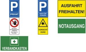 EXACOMPTA Hinweisschild "Ausfahrt freihalten!", gelb/schwarz