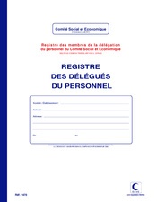 ELVE Registre "Délégués du personnel", 40 pages, 320 x 240mm