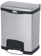 Rubbermaid Tret-Abfalleimer Slim Jim, aus Metall, 30 Liter
