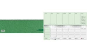 Glocken Tischkalender "Querterminbuch", 2025, grün