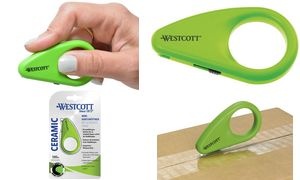WESTCOTT Mini-Cutter, Kartonöffner, mit Keramikklinge, grün