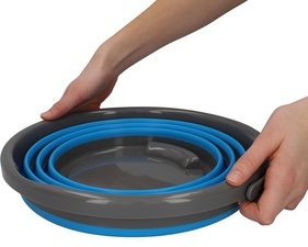 cartrend Wassereimer, faltbar, rund, 10 Liter, grau/blau