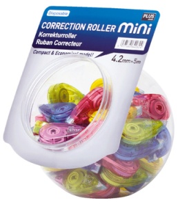PLUS JAPAN Korrekturroller "MINI", 4,2 mm x 5 m, Display
