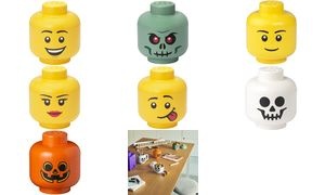 LEGO Mini-Aufbewahrungskopf STORAGE HEAD SILLY, 360 ml, gelb