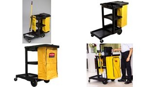 Rubbermaid Hausmeisterwagen mit Sack 1805985, schwarz