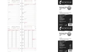CHRONOPLAN Wochenplan 2025, 1 Woche/2 Seiten, Midi, Spalten