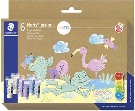 STAEDTLER Fingerfarbe Noris junior PASTEL, 6er Kartonetui