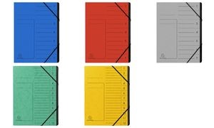 EXACOMPTA Ordnungsmappe, DIN A4, Karton, 7 Fächer, blau