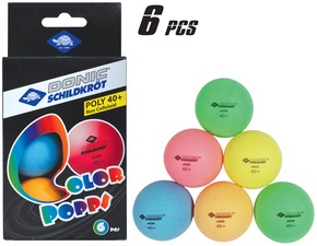 DONIC SCHILDKRÖT Tischtennisball "Color Popps", sortiert