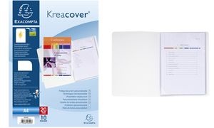 EXACOMPTA Sichtbuch Kreacover, PP, DIN A4, 30 Hüllen, weiß