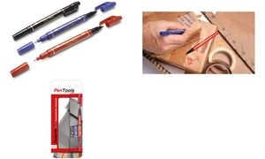 Pentel Permanent-Marker Pen, Doppelspitze, 3er Etui sortiert