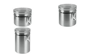 metaltex Vorratsdose, 1,0 L, rund, Edelstahl, silber