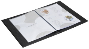 EUROPEL Speisekarten-Mappe LEINEN, DIN A5, schwarz