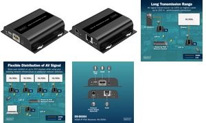DIGITUS 4K HDMI IP PoE Receiver, 4K/60Hz, 120 / 200 m