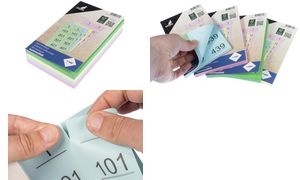 kangaro Nummernblock 1-500, farbig sortiert