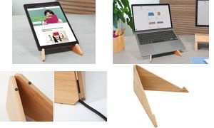 sigel Notebook-Ständer Eyestyle, aus Bambus