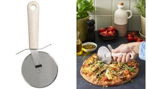 GastroMax Pizzaschneider BIO, Länge: 220 mm, Edelstahl/creme