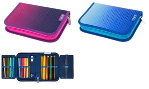 herlitz Schüleretui "Dip Dye blau/türkis", 31-teilig