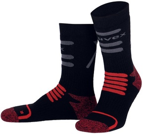 uvex Socken "Thermal", schwarz / rot, Größe 43-46