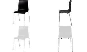 PAPERFLOW Besucherstuhl ARKO, 2er Set, schwarz