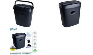 pavo Aktenvernichter Crosscut 7, Partikel 5 x 38 mm, schwarz
