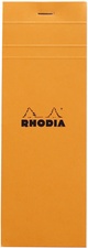 RHODIA Notizblock No. 8, 74 x 210 mm, kariert, orange
