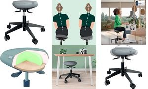 LEITZ Sitzhocker Ergo Active mit Rollen + Balancekomfortsitz