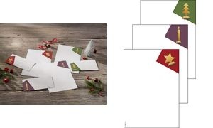 sigel Weihnachts-Motiv-Papier-Set "Cut-out style", A4