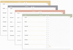 QUO VADIS Agenda perpétuel Eterny, 150 x 210 mm, Fleurs