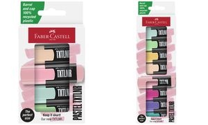 FABER-CASTELL Mini-Textmarker TXTLNR Pastell, 8er Kartonetui