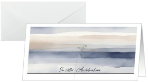 sigel Trauerkarten-Set "Aquarell", DIN lang, 10er Set