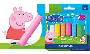 STAEDTLER Straßenmalkreide Noris junior Peppa, 6er Etui