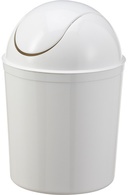 plast team Schwingdeckel-Abfalleimer, 5 Liter, silber