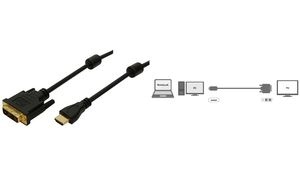 LogiLink HDMI - DVI-D 18+1 Monitorkabel, 3,0 m