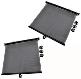 IWH KFZ-Sonnenschutzrollo, schwarz, 2er Set