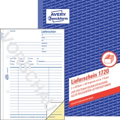 AVERY Zweckform Formularbuch "Lieferschein", 2 x 50 Blatt