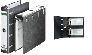 LEITZ Hänge-Doppelordner, 2 x DIN A5 quer, 75 mm, schwarz
