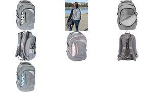 EBERHARD FABER Schulrucksack X-Style, grau/pastellrosa