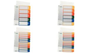 LEITZ Kunststoff-Register, Zahlen, A4 Überbreite, 1-5, PC-
