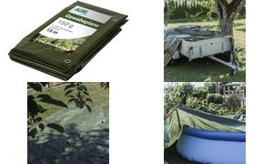 AGRIplus Gewebeplane mit Ösen, 10 x 15 m, grün, 150 g/qm