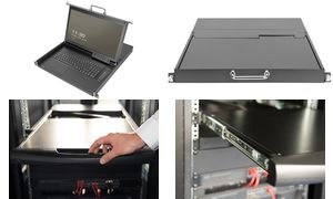 DIGITUS Modulare HD LCD KVM Konsole mit 43,18 cm (17") TFT