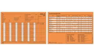 RNK Verlag Urlaubs- und Fehltagekarte 2027, tabellarisch