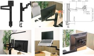 UNiLUX Monitorarm AXIO, Klemmbefestigung, schwarz