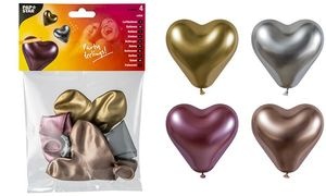 PAPSTAR Luftballons "Glossy Heart", farbig sortiert