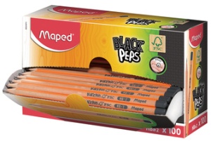 Maped Bleistift BLACK'PEPS, Härtegrad: HB, 100er Displaybox