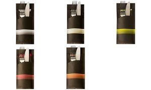 PAPSTAR Servietten-Tasche "Stripes", schwarz / bordeaux