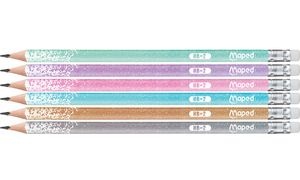 Maped Bleistift GLITTER, mit Radierer, HB