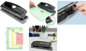 RAPESCO Mehrfachlocher für Terminplaner, schwarz