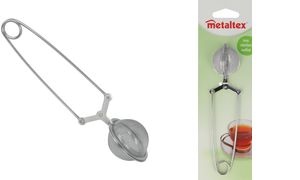 metaltex Teesieb mit Zangengriff, Edelstahl